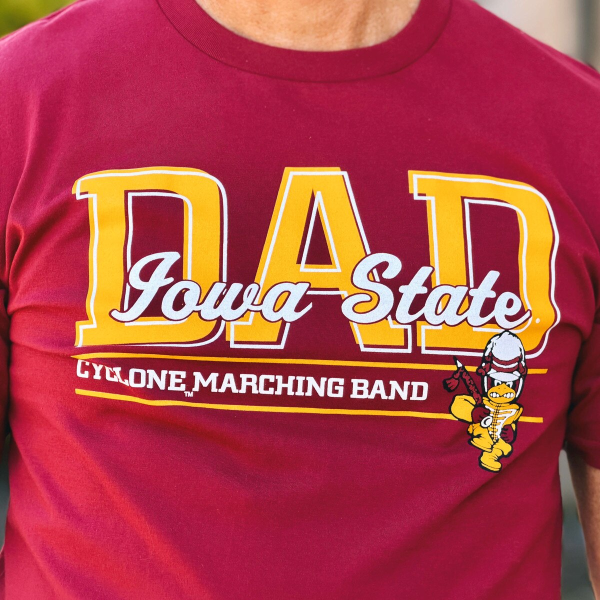 CI Sport Dad Cyclone Marching Band Cardinal T-shirt
